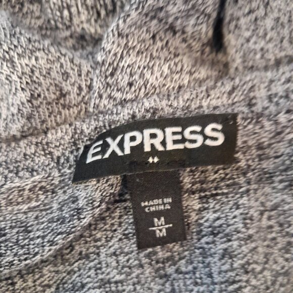 Express - Gray Lightweight Long Sleeve Top Angle Back Detail Hi-Lo - Picture 5 of 5